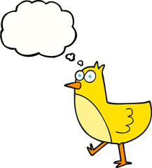 thought bubble cartoon bird