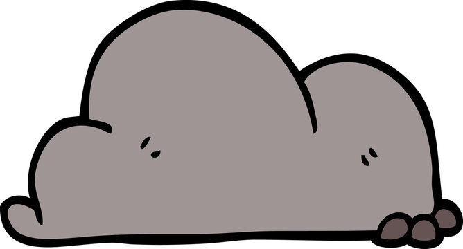 cartoon doodle boulder