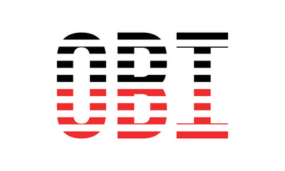 OBI three initial letter iconic line negative space minimal logo design vector template. monogram, abstract, wordmark, business, typography, minimalist, brand, company, flat, modern, unique, simple