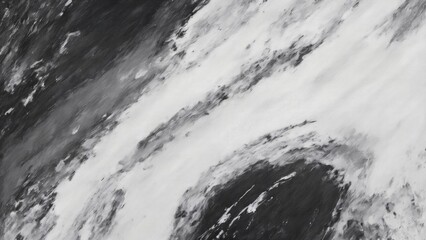 Abstract White, silver, and Black Hand drawn by brush of paint background texture