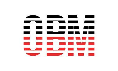 OBM three initial letter iconic line negative space minimal logo design vector template. monogram, abstract, wordmark, business, typography, minimalist, brand, company, flat, modern, unique, simple