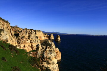 Ponta da Piedade is a headland with a group of rock formations along the coastline of the town of Lagos, in the Portuguese region of the Algarve