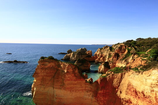 Ponta da Piedade is a headland with a group of rock formations along the coastline of the town of Lagos, in the Portuguese region of the Algarve
