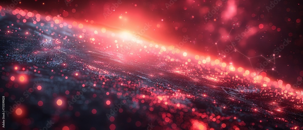Poster Global abstract dot and triangle connection background, The world is connected and smaller concept, Digital futuristic Earth minimalism background.