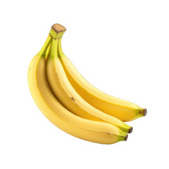 Banana isolated on transparent background, transparency image, removed background