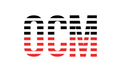 OCM three initial letter iconic line negative space minimal logo design vector template. monogram, abstract, wordmark, business, typography, minimalist, brand, company, flat, modern, unique, simple