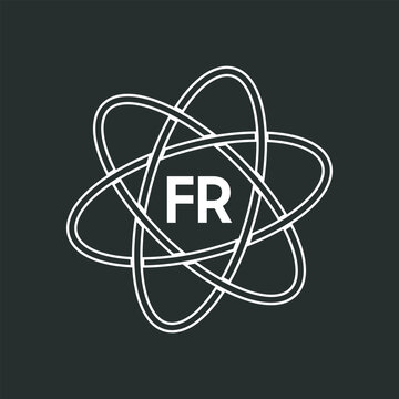 FR letter logo design on white background. FR logo. FR creative initials letter Monogram logo icon concept. FR letter design