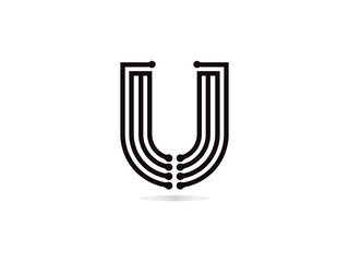 Letter U logo icon design template elements. U logo design