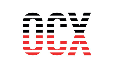 OCX three initial letter iconic line negative space minimal logo design vector template. monogram, abstract, wordmark, business, typography, minimalist, brand, company, flat, modern, unique, simple