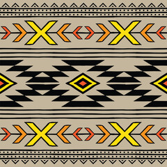 Ethnic seamless illustration pattern design