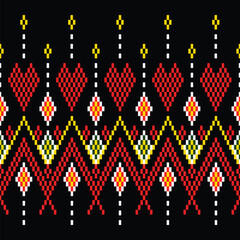 Ethnic heart seamless illustration pattern design