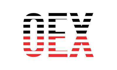 OEX three initial letter iconic line negative space minimal logo design vector template. monogram, abstract, wordmark, business, typography, minimalist, brand, company, flat, modern, unique, simple