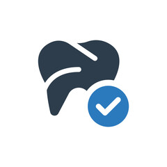 Tooth care checkmark icon