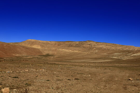 View on a mountain in the Middle Atlas which is a mountain range in Morocco