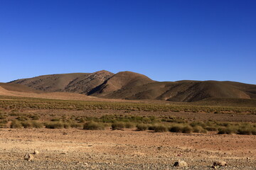 View on a mountain in the Middle Atlas which is a mountain range in Morocco