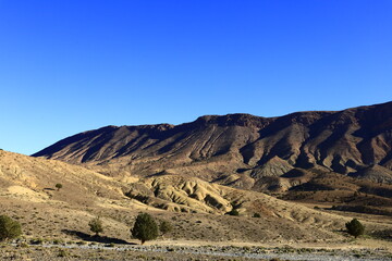 View on a mountain in the Middle Atlas which is a mountain range in Morocco