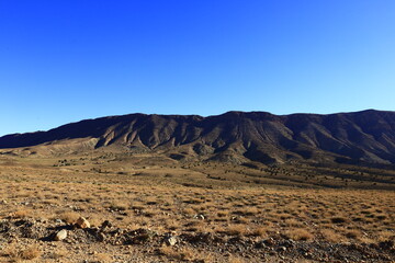 View on a mountain in the Middle Atlas which is a mountain range in Morocco