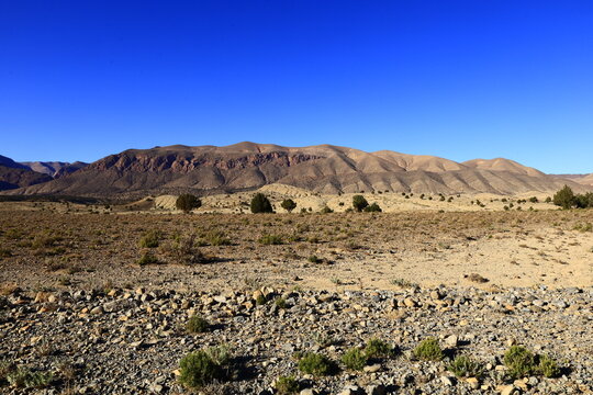 View on a mountain in the Middle Atlas which is a mountain range in Morocco