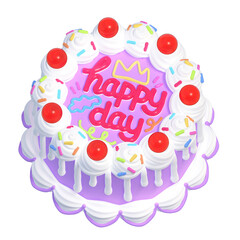 Happy day. Pastel cream cake.