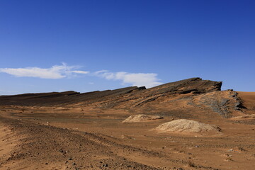 View on a mountain in the Haut Atlas located in Morocco.