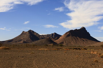 View on a mountain in the Haut Atlas  located in Morocco.