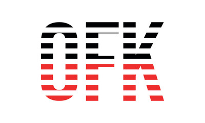 OFK three initial letter iconic line negative space minimal logo design vector template. monogram, abstract, wordmark, business, typography, minimalist, brand, company, flat, modern, unique, simple