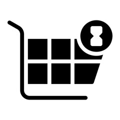 shopping cart glyph icon