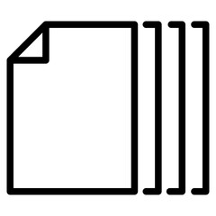 Bunch of notes or stack of documents icon