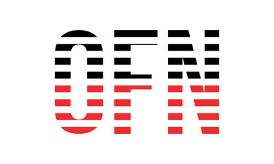 OFN three initial letter iconic line negative space minimal logo design vector template. monogram, abstract, wordmark, business, typography, minimalist, brand, company, flat, modern, unique, simple