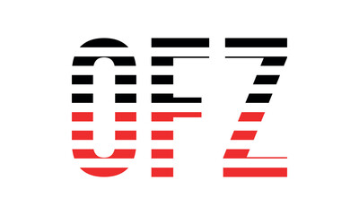 OFZ three initial letter iconic line negative space minimal logo design vector template. monogram, abstract, wordmark, business, typography, minimalist, brand, company, flat, modern, unique, simple
