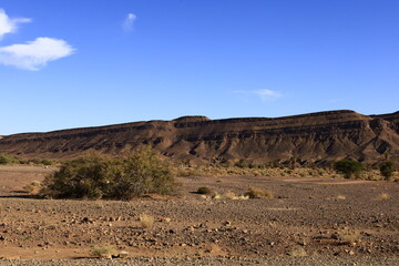 View on a mountain in the Haut Atlas located in Morocco.