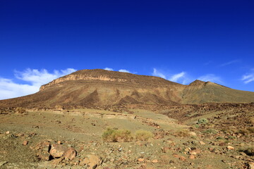 View on a mountain in the Haut Atlas located in Morocco.