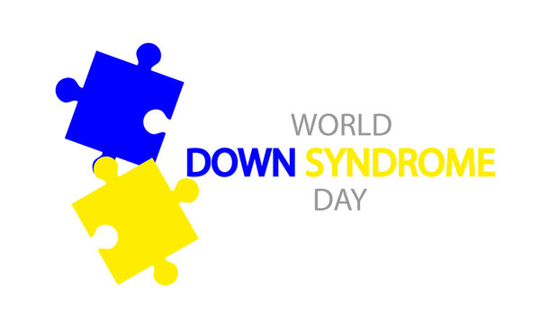 Down Syndrome World Day puzzle, vector art illustration. - Powered by Adobe