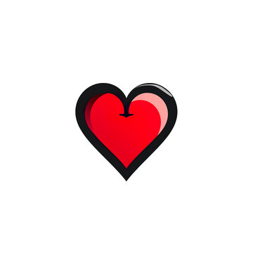 a love icon logo with a white background, png