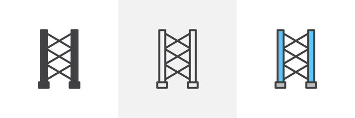 Scaffolding Isolated Line Icon Style Design. Simple Vector Illustration