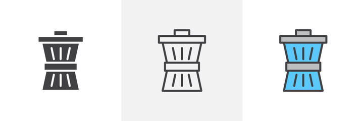 Waste Reduction Isolated Line Icon Style Design. Simple Vector Illustration