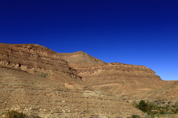 Fototapeta na wymiar The High Atlas is a mountain range in central Morocco, North Africa, the highest part of the Atlas Mountains