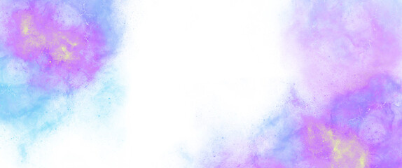 pink purple yellow blue nebula sparkles on transparent background galaxy like wallpaper illustration clipart