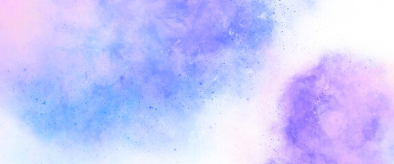 Fototapeta na wymiar pink purple yellow blue nebula sparkles on transparent background galaxy like wallpaper illustration clipart