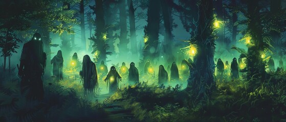 Rustling bushes and unseen whispers surround listeners of urban legends and campfire stories faces aglow with flashlights