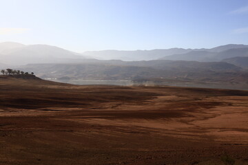 View on a mountain in the Middle Atlas is a mountain range in Morocco.