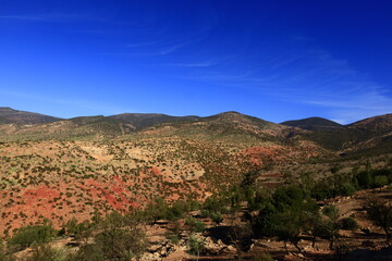 View on a mountain in the Middle Atlas is a mountain range in Morocco.