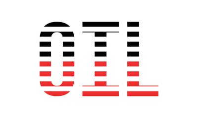 OIL three initial letter iconic line negative space minimal logo design vector template. monogram, abstract, wordmark, business, typography, minimalist, brand, company, flat, modern, unique, simple