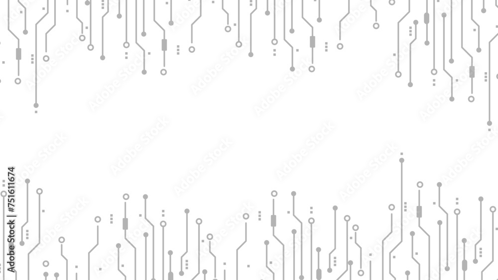 Fototapete abstract technology circuit board background. grey white abstract technology background. digital tec
