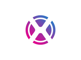 Letter X logo icon design template elements