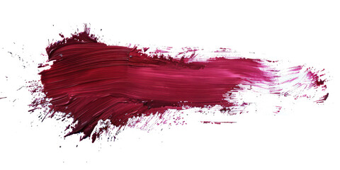 Dark red ink brush stroke, Dark red brush splashes isolated on transparent png.