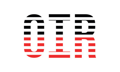 OIR three initial letter iconic line negative space minimal logo design vector template. monogram, abstract, wordmark, business, typography, minimalist, brand, company, flat, modern, unique, simple