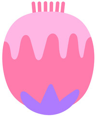 hello spring hand drawn abstract flower symbol object