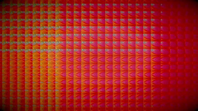 Bold red and orange herringbone pattern with a vibrant zigzag design.