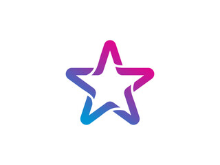 Abstract star logo icon design template elements